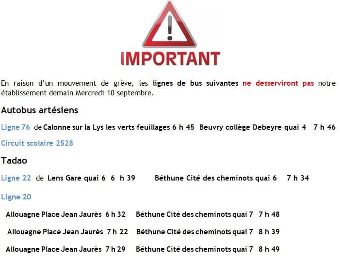 GRÊVE DES TRANSPORTS 10 SEPTEMBRE 25